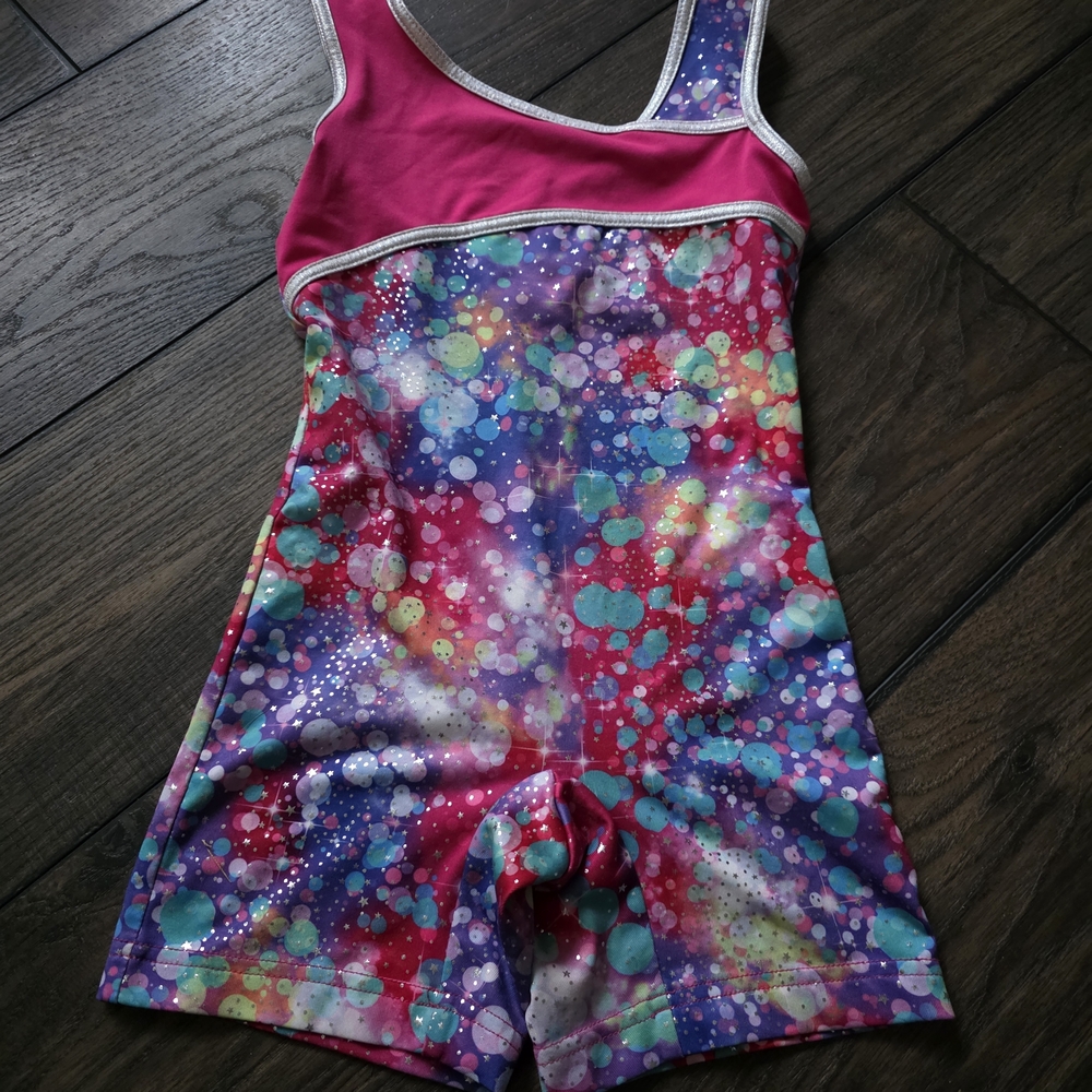 Danskin Now Pink and Colorful Kids Dance Costume